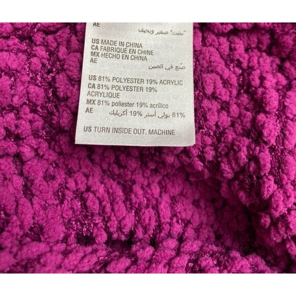 Style & Co Teddy Sweater Top Women's Petite SMALL Purple Soft Relaxed-Fit NEW‎ - Picture 9 of 10